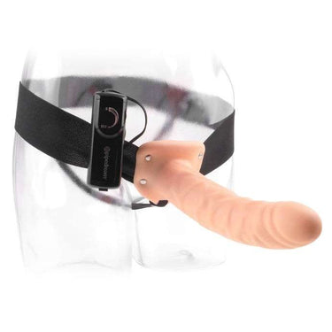 Strap-on Hollow da 20 cm con Vibrazioni e Imbracatura Regolabile